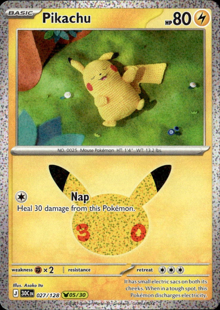 2026 Pokemon 30C En Pikachu graded slab