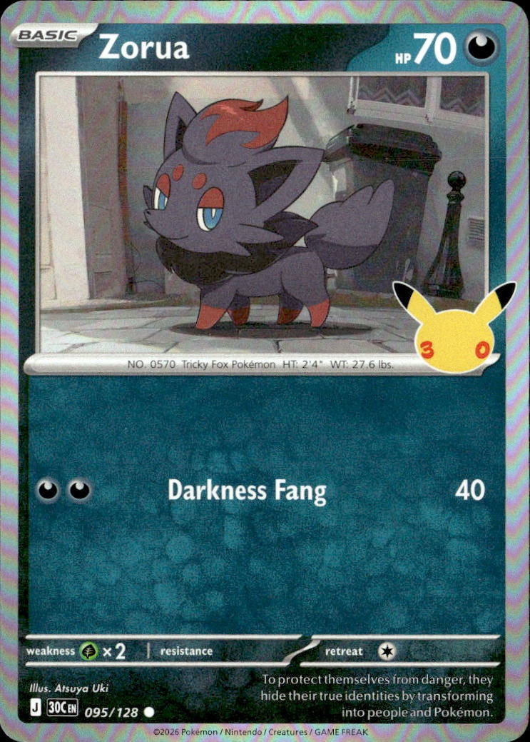 2026 Pokemon 30C En Zorua graded slab