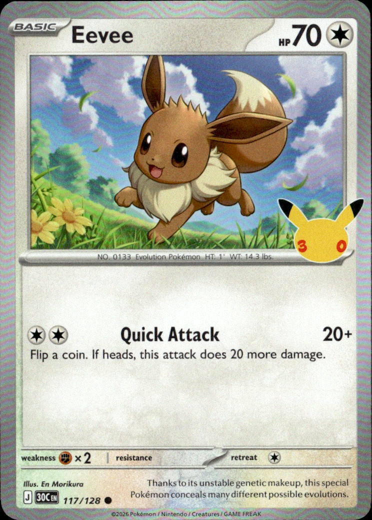 2026 Pokemon 30C En Eevee graded slab