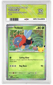2026 POKEMON 30C EN 30th Celebration-HOLO #003 VOLBEAT MPE 10 GEM/MT — graded card up for auction
