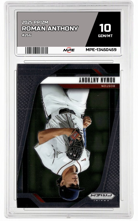 2025 PRIZM #266 ROMAN ANTHONY MPE 10 GEM/MT — graded card auctioned from the MPE vault