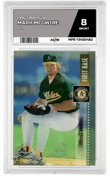 1995 SPORTFLIX #121 MARK MCGWIRE MPE 8 NM/MT — graded card up for auction