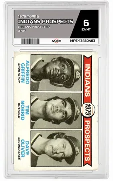 1979 TOPPS INDIANS PROSPECTS #705 INDIANS PROSPECTS MPE 6 EX/MT — graded card up for auction