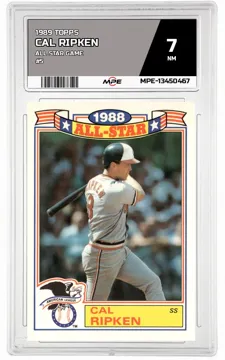 1989 TOPPS ALL STAR GAME #5 CAL RIPKEN MPE 7 NM — graded card up for auction