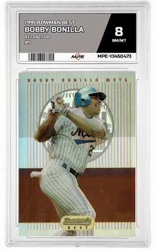 1995 BOWMAN BEST REFRACTOR #11 BOBBY BONILLA MPE 8 NM/MT — graded card up for auction