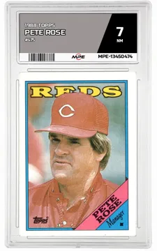 1988 TOPPS #475 PETE ROSE MPE 7 NM — graded card up for auction