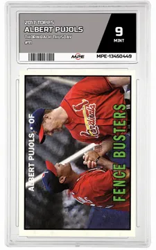 2017 TOPPS THORWBACK THUSDAY #91 ALBERT PUJOLS MPE 9 MINT — graded card up for auction