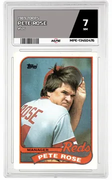 1989 TOPPS #505 PETE ROSE MPE 7 NM — graded card up for auction