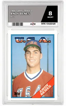 1988 TOPPS TRADED #14T ANDY BENES MPE 8 NM/MT — graded card up for auction