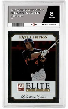 2010 DONRUSS ELITE EXTRA EDITION ELITE SERIES #2 CHRISTIAN COLON MPE 8 NM/MT — graded card up for auction