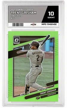 2021 DONRUSS OPTIC Lime Green #125 TRENT GRISHAM MPE 10 GEM/MT — graded card up for auction