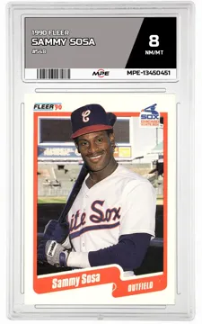 1990 FLEER #548 SAMMY SOSA MPE 8 NM/MT — graded card up for auction