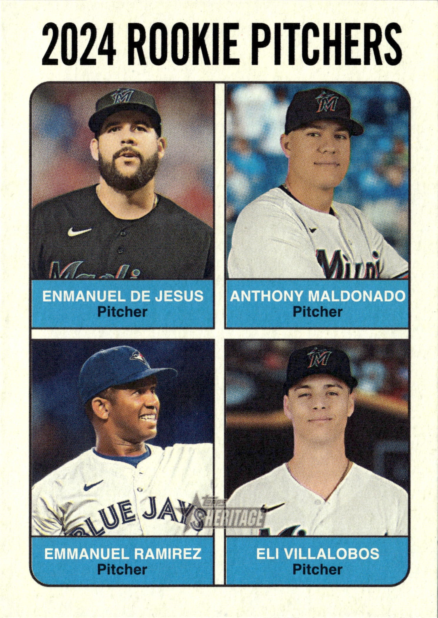 2024 Topps Heritage Rookie Pitchers graded slab