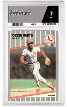 1989 FLEER #463 OZZIE SMITH MPE 7 NM — graded card up for auction