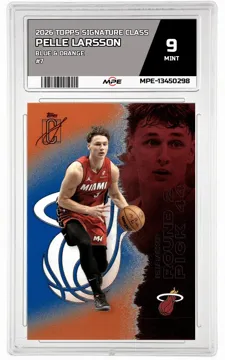 2026 TOPPS SIGNATURE CLASS Blue & Orange #7 PELLE LARSSON MPE 9 MINT — graded card up for auction