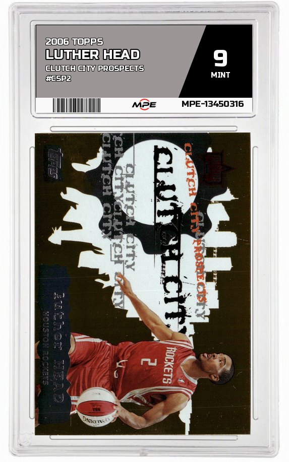 2006 TOPPS CLUTCH CITY PROSPECTS #CSP2 LUTHER HEAD MPE 9 MINT — graded card auctioned from the MPE vault
