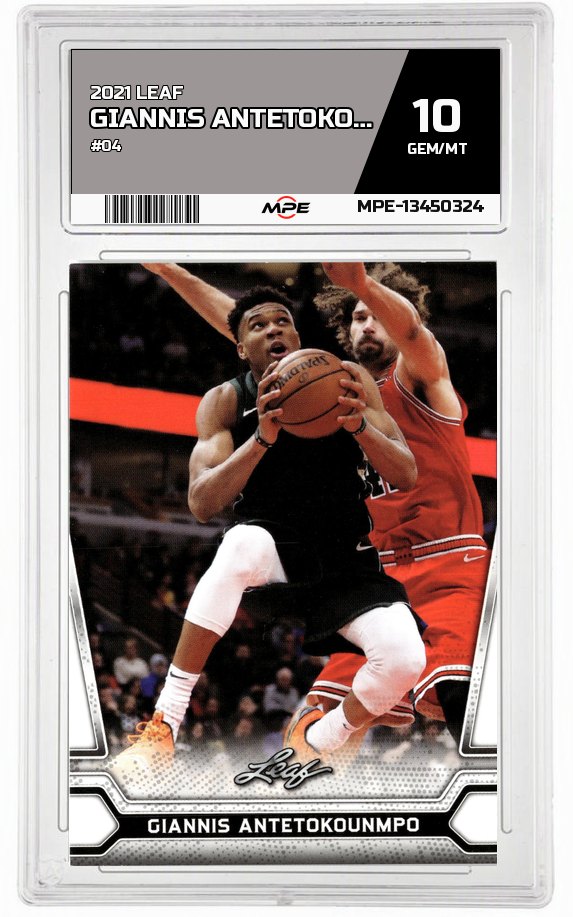 2021 LEAF #04 GIANNIS ANTETOKOUNMPO MPE 10 GEM/MT — graded card auctioned from the MPE vault