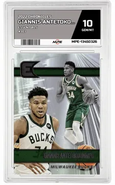 2022 CHRONICLES ESSENTIALS #303 GIANNIS ANTETOKOUNMPO MPE 10 GEM/MT — graded card up for auction