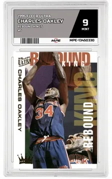 1995 FLEER ULTRA REBOUND KINGS #5 CHARLES OAKLEY MPE 9 MINT — graded card up for auction