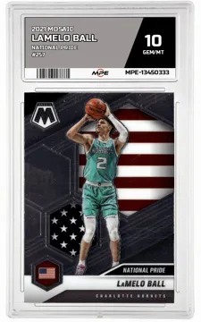 2021 MOSAIC NATIONAL PRIDE #257 LAMELO BALL MPE 10 GEM/MT — graded card up for auction
