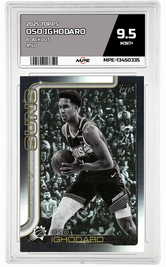 2025 TOPPS Blackout #160 OSO IGHODARO MPE 9.5 MINT+ — graded card auctioned from the MPE vault