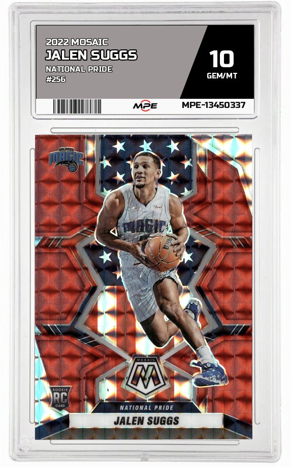 2022 MOSAIC NATIONAL PRIDE #256 JALEN SUGGS MPE 10 GEM/MT — graded card auctioned from the MPE vault