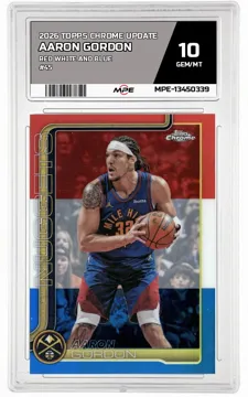 2026 TOPPS CHROME UPDATE RED WHITE AND BLUE #45 AARON GORDON MPE 10 GEM/MT — graded card up for auction