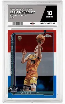 2026 TOPPS CHROME Red White & Blue #179 LIAM MCNEELEY MPE 10 GEM/MT — graded card up for auction