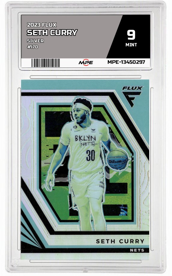 2023 FLUX SILVER #170 SETH CURRY MPE 9 MINT — graded card auctioned from the MPE vault