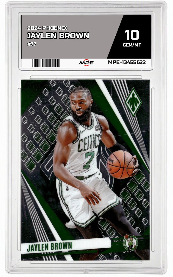 2024 PHOENIX #77 JAYLEN BROWN MPE 10 GEM/MT — graded card auctioned from the MPE vault
