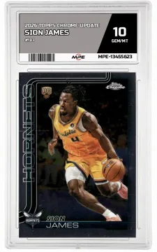 2026 TOPPS CHROME UPDATE #183 SION JAMES MPE 10 GEM/MT — graded card up for auction
