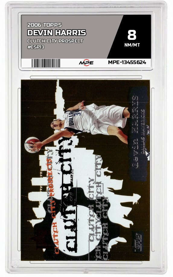 2006 TOPPS CLUTCH CITY PROSPECT #CSP13 DEVIN HARRIS MPE 8 NM/MT — graded card auctioned from the MPE vault