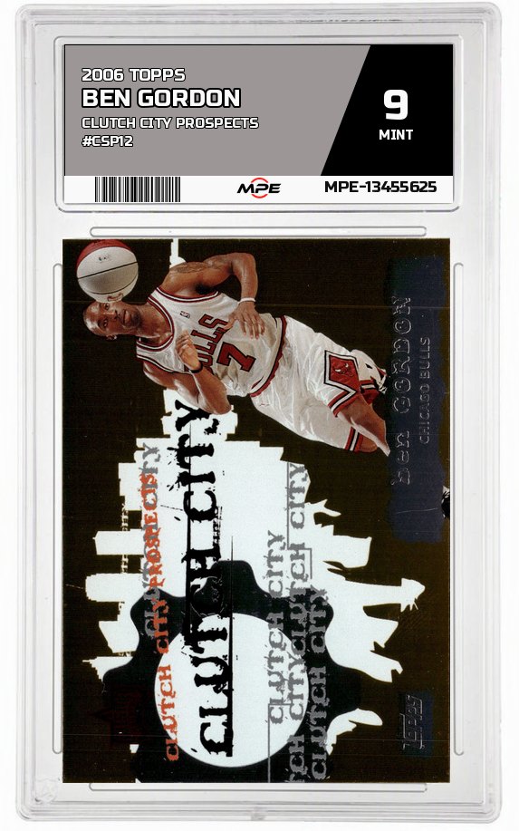 2006 TOPPS CLUTCH CITY PROSPECTS #CSP12 BEN GORDON MPE 9 MINT — graded card auctioned from the MPE vault