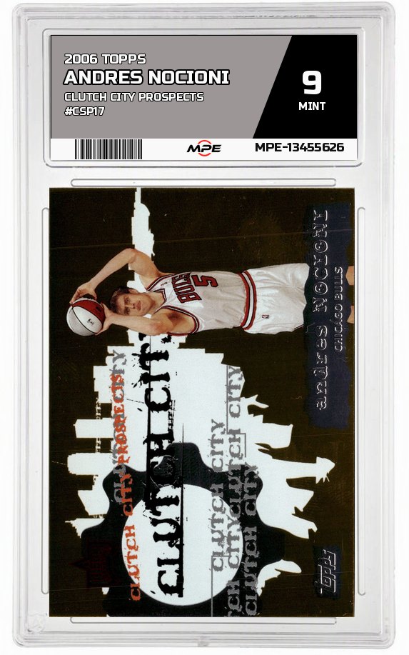 2006 TOPPS CLUTCH CITY PROSPECTS #CSP17 ANDRES NOCIONI MPE 9 MINT — graded card auctioned from the MPE vault