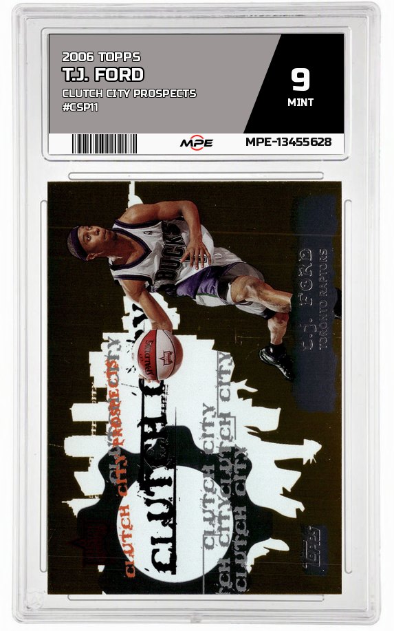 2006 TOPPS CLUTCH CITY PROSPECTS #CSP11 T.J. FORD MPE 9 MINT — graded card auctioned from the MPE vault