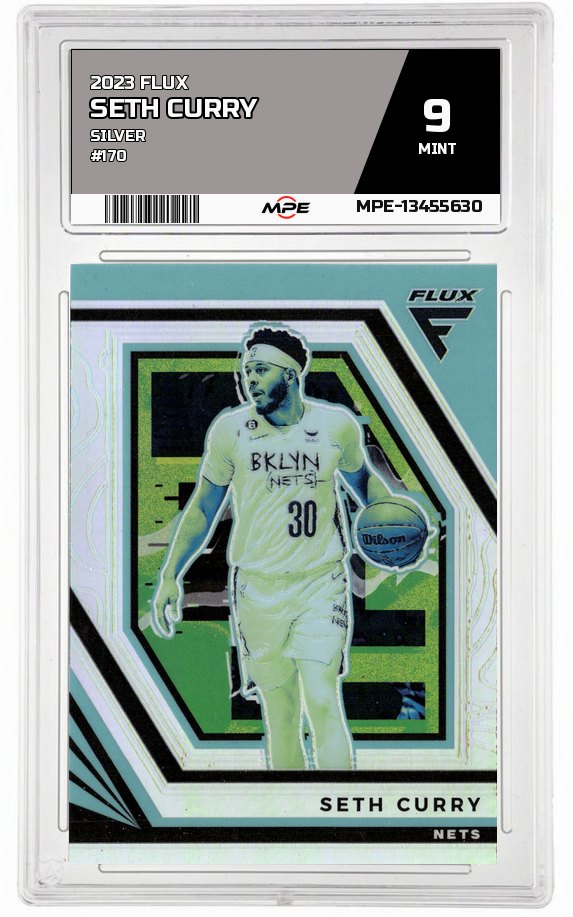 2023 FLUX SILVER #170 SETH CURRY MPE 9 MINT — graded card auctioned from the MPE vault