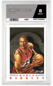 1991 FLEER PRO VISION #3 CHARLES BARKLEY MPE 8 NM/MT — graded card up for auction
