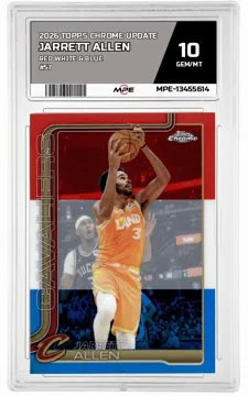 2026 TOPPS CHROME UPDATE RED WHITE & BLUE #57 JARRETT ALLEN MPE 10 GEM/MT — graded card up for auction