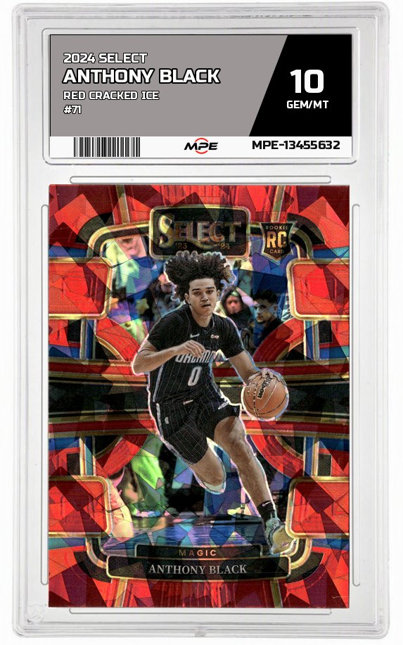 2024 SELECT Red Cracked Ice #71 ANTHONY BLACK MPE 10 GEM/MT — graded card auctioned from the MPE vault