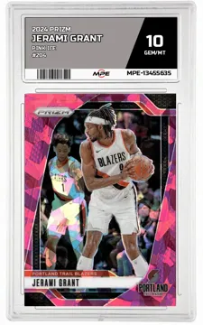 2024 PRIZM PINK ICE #204 JERAMI GRANT MPE 10 GEM/MT — graded card up for auction
