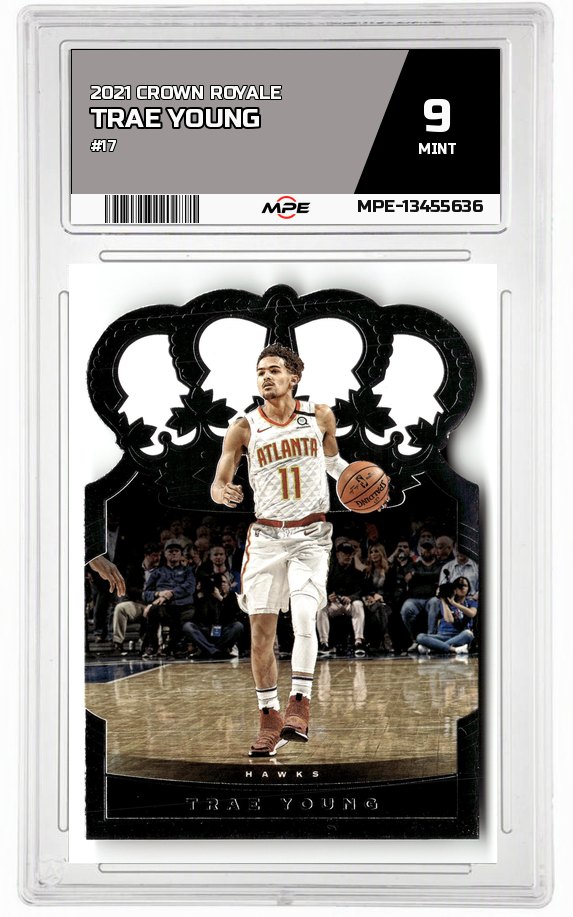 2021 CROWN ROYALE #17 TRAE YOUNG MPE 9 MINT — graded card auctioned from the MPE vault