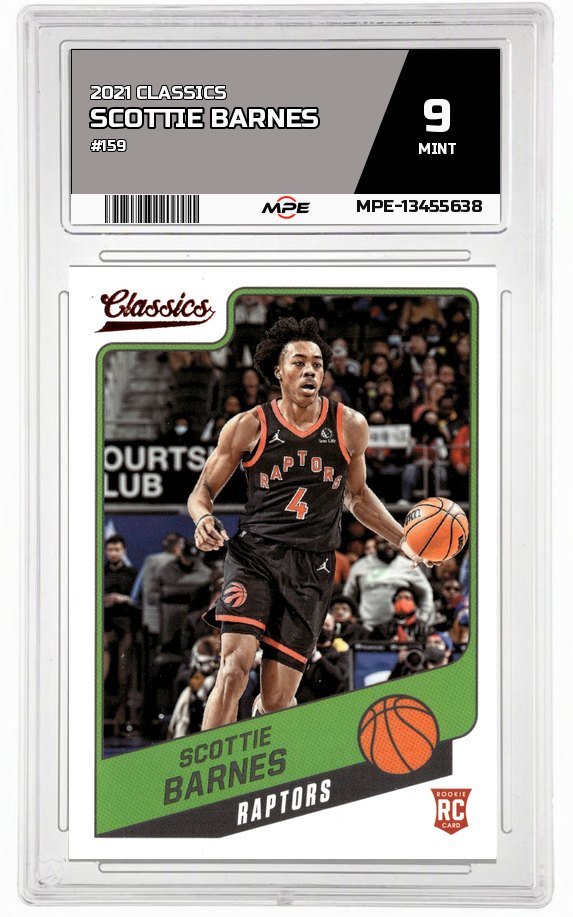 2021 CLASSICS #159 SCOTTIE BARNES MPE 9 MINT — graded card auctioned from the MPE vault