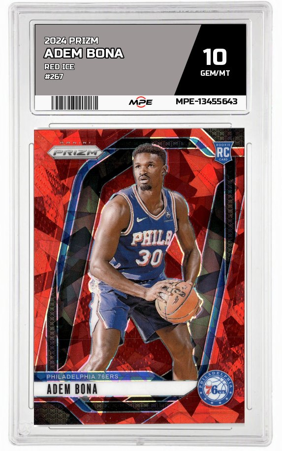 2024 PRIZM RED ICE #267 ADEM BONA MPE 10 GEM/MT — graded card auctioned from the MPE vault