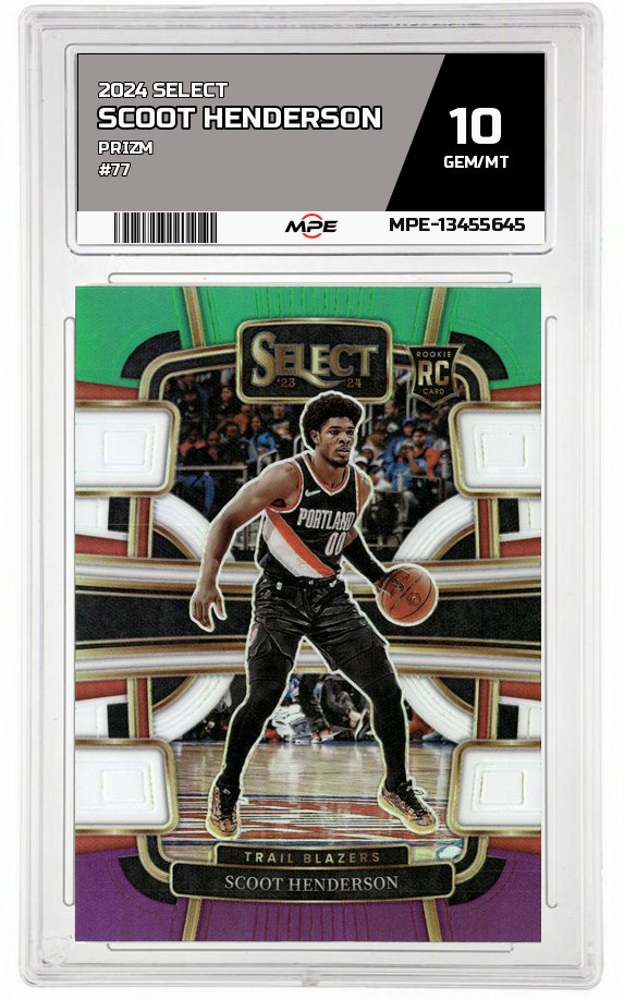 2024 SELECT PRIZM #77 SCOOT HENDERSON MPE 10 GEM/MT — graded card auctioned from the MPE vault