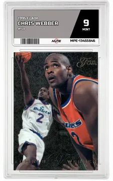 1995 FLAIR #148 CHRIS WEBBER MPE 9 MINT — graded card up for auction