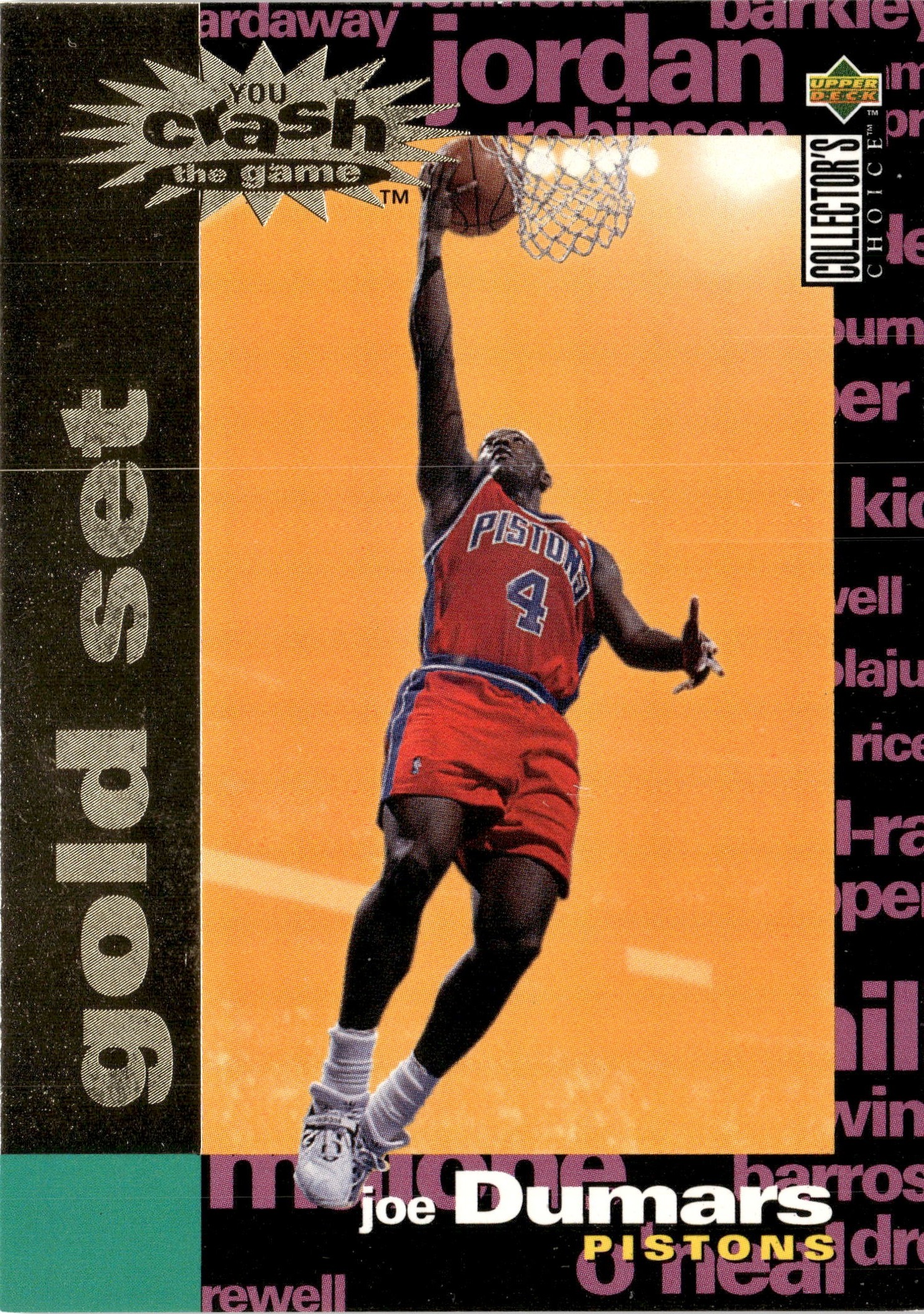 1995 UD Coll Choice Joe Dumars graded slab