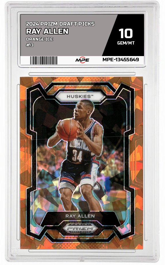 2024 PRIZM DRAFT PICKS ORANGE ICE #13 RAY ALLEN MPE 10 GEM/MT — graded card auctioned from the MPE vault