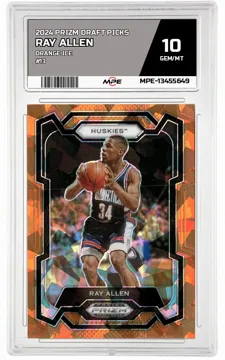 2024 PRIZM DRAFT PICKS ORANGE ICE #13 RAY ALLEN MPE 10 GEM/MT — graded card up for auction