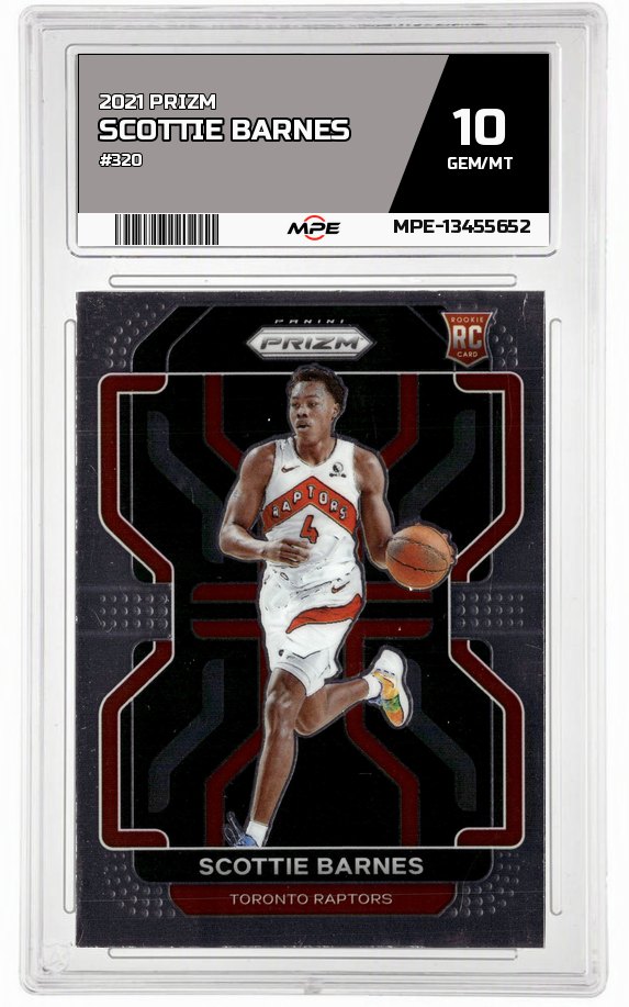 2021 PRIZM #320 SCOTTIE BARNES MPE 10 GEM/MT — graded card auctioned from the MPE vault