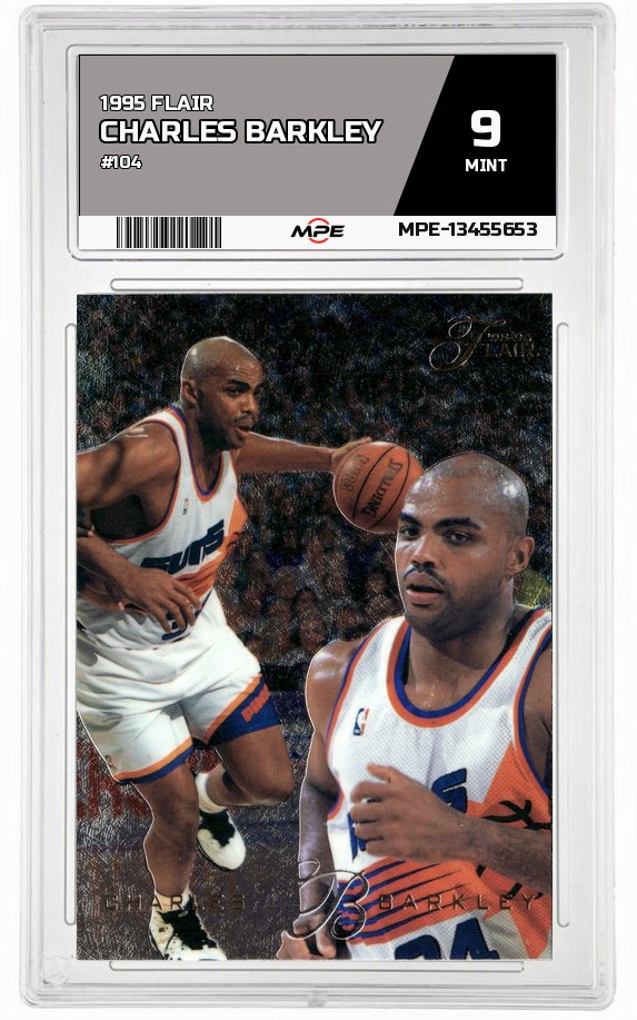 1995 FLAIR #104 CHARLES BARKLEY MPE 9 MINT — graded card auctioned from the MPE vault